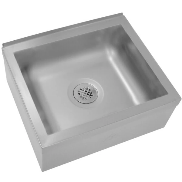 Scratch and Dent Advance Tabco 9-OP-20-EC 25" Stainless Steel Floor Mounted Mop Sink - 20" x 16" x 6" Bowl