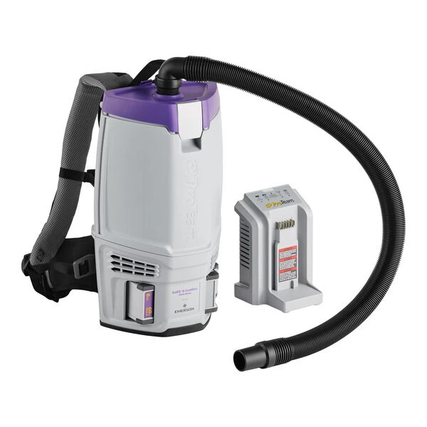 Scratch and Dent ProTeam GoFit® 6 107787 8.0 Ah 6 Qt. Cordless Backpack Vacuum with 107098 Xover Multi-Surface 2-Piece Wand Kit