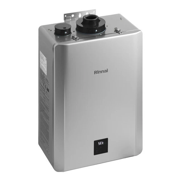 Scratch and Dent Rinnai SENSEI RX180iN Natural Gas / Liquid Propane Wall-Mounted Indoor / Outdoor Tankless Water Heater - 120V, 180,000 BTU, 10.0 GPM