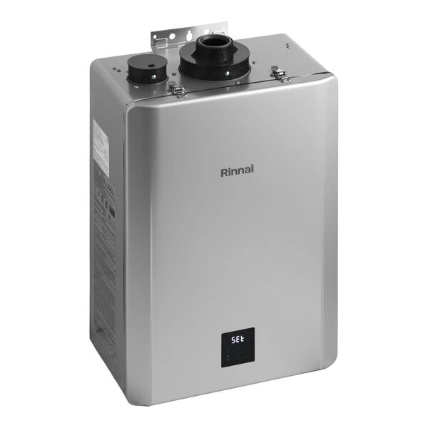 Scratch and Dent Rinnai SENSEI RX199iN Natural Gas / Liquid Propane Wall-Mounted Indoor / Outdoor Tankless Water Heater - 120V, 199,000 BTU, 11.0 GPM