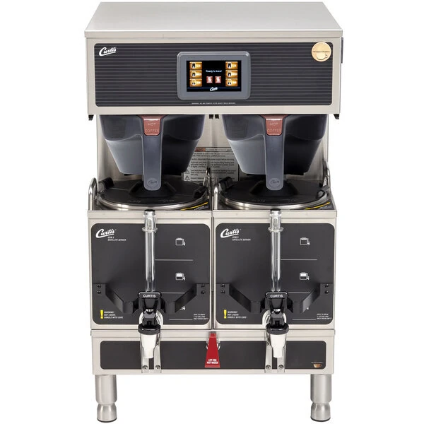 Scratch and Dent Curtis G4GEMT10A1000 Gemini Stainless Steel Twin Satellite Coffee Brewer - 220V
