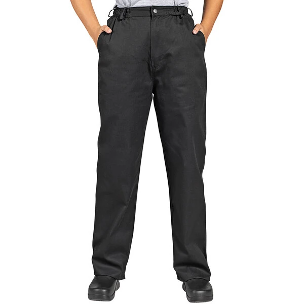 Uncommon Chef 4020 Unisex Black Customizable Executive Chef Pants - 2XL