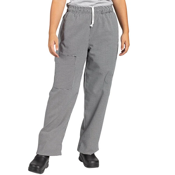 Uncommon Chef 4100 Unisex Houndstooth Customizable Uncommon Cargo Chef Pants - 3X