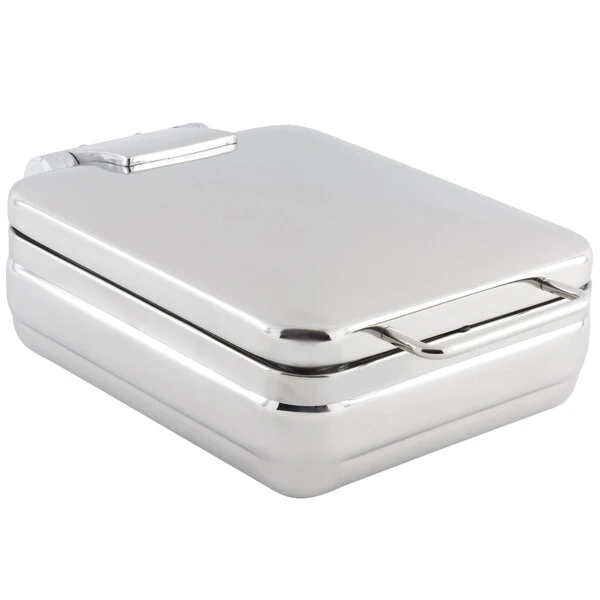 Bon Chef 20308NG 4 Qt. Stainless Steel Hinged Top Half Size Induction Chafer
