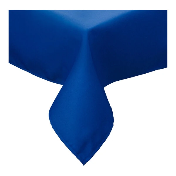 Intedge 72" x 120" Rectangular Royal Blue Hemmed 65/35 Poly/Cotton Blend Cloth Table Cover