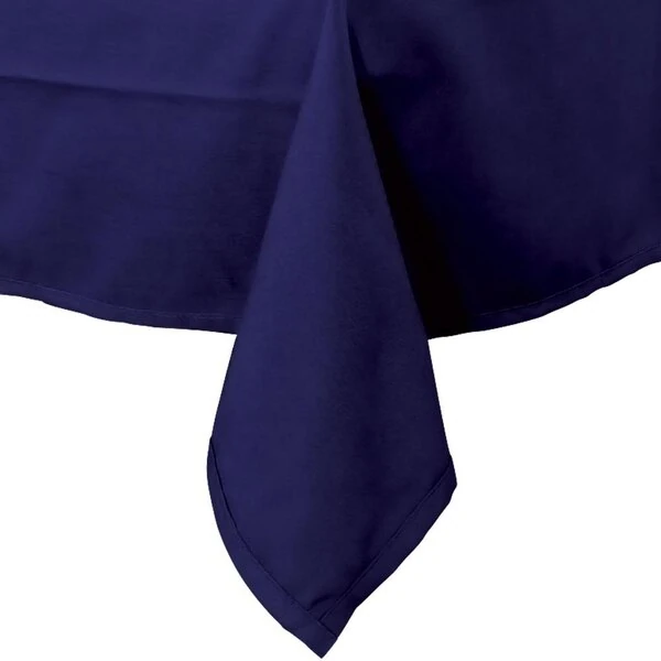 Intedge 90" x 90" Square Navy Hemmed 65/35 Poly/Cotton Blend Cloth Table Cover