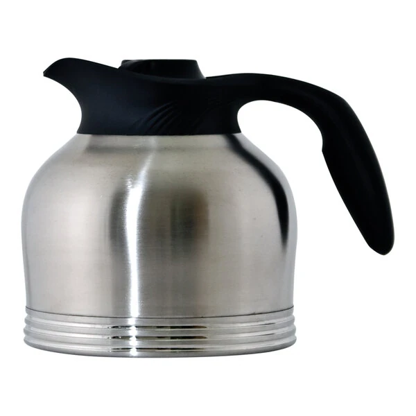 Service Ideas ErgoServ® 64.2 oz. Stainless Steel Insulated Low Profile Brew-In Carafe / Server 10-00183-000