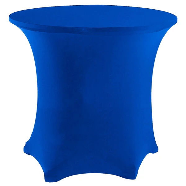 Snap Drape CN420R4830572 Contour Cover 48" Round Royal Blue Spandex Table Cover