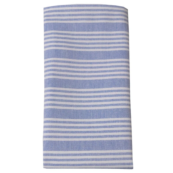 Snap Drape 54351822NH763 Blue Ticking Striped Cloth Napkins, 18" x 22" - 12/Pack