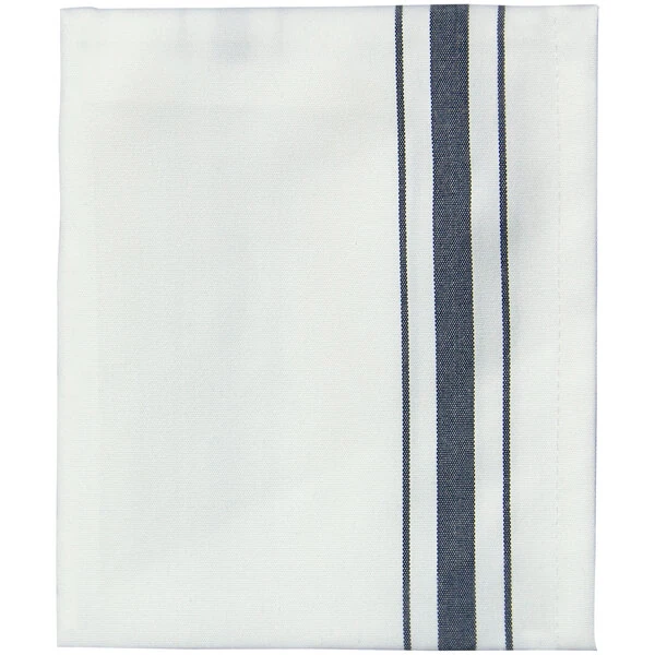 Garnier-Thiebaut Regular Bistro Blue 17" x 27" 100% Combed Cotton Cloth Napkins - 10/Pack