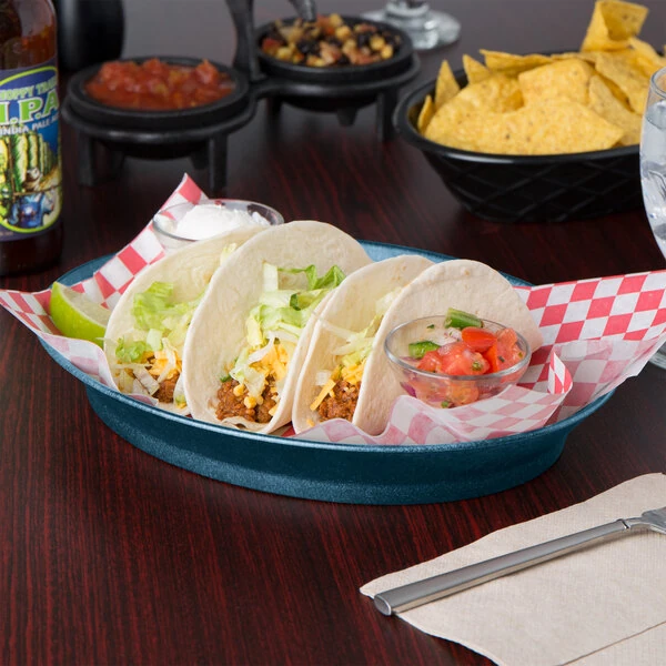 Blue Restaurant Food Serving Baskets