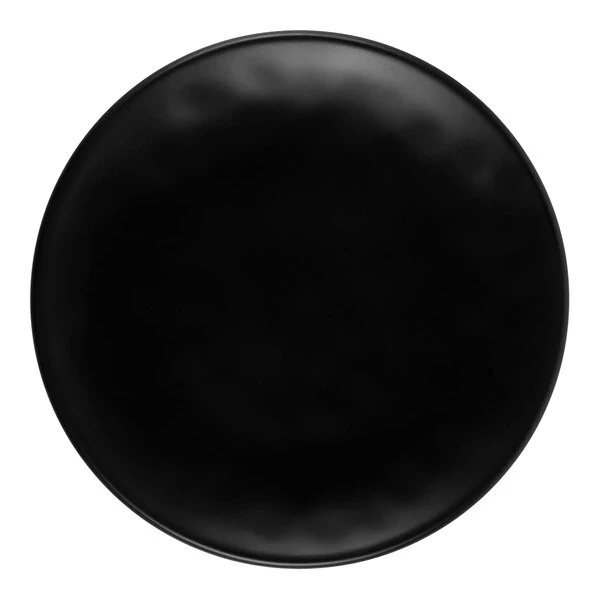 Elite Global Solutions Tenaya 8" Black Round Melamine Plate - 6/Case