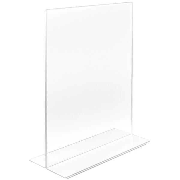 Deflecto 8 1/2" x 11" Portrait Double-Sided Anti-Glare Acrylic Sign Holder 879201