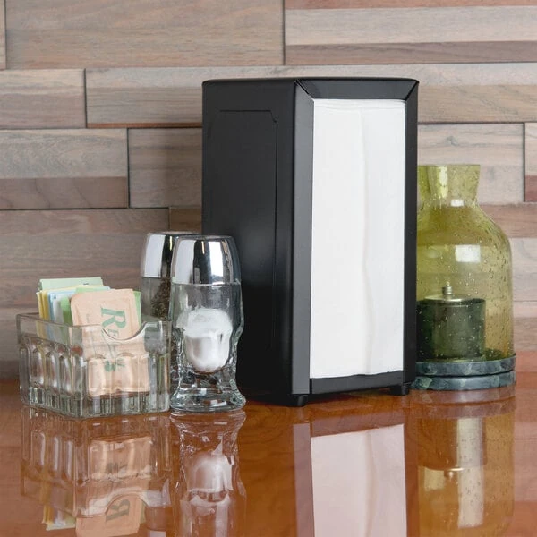 TableCraft 2212 Tallfold Napkin Dispenser- Black