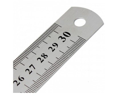 Metal Ruler, Double Sided Stainless Steel Scale 30 cm