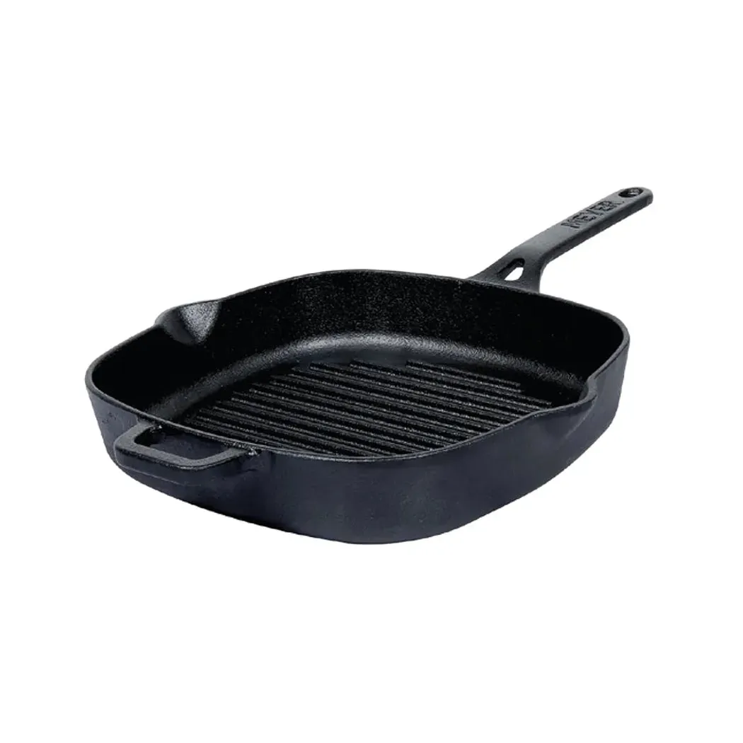 Meyer, Cast Iron Cookware, Grill Pan, 1L Capacity, Black, Oven-Safe