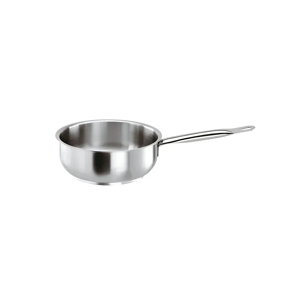 Paderno, Stainless Steel Sauté Pan, Rounded Bottom, 4.2 L Capacity