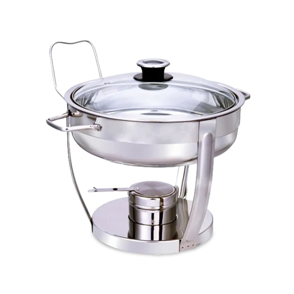 Pradeep, Chafing Dish, 4000 ml Capacity, Glass Lid