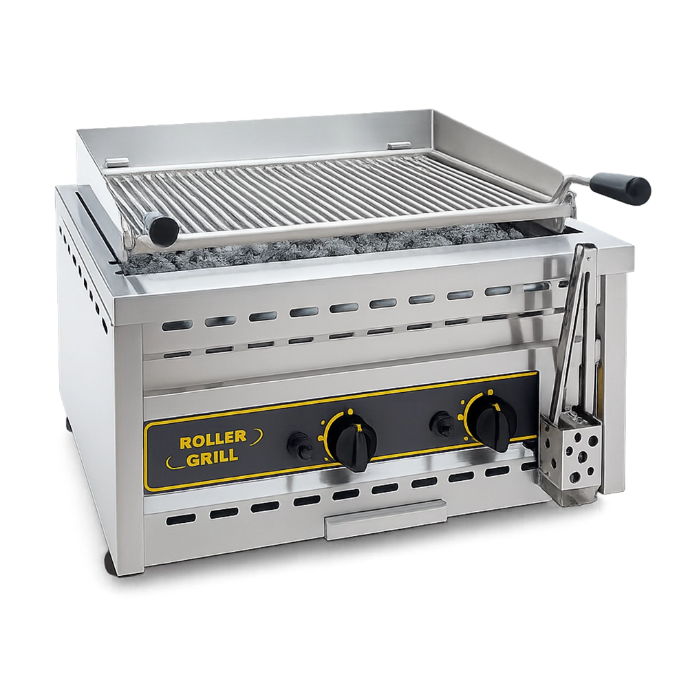 Roller Grill Gas Charcoal Grill 2 Burners 8.6 kW