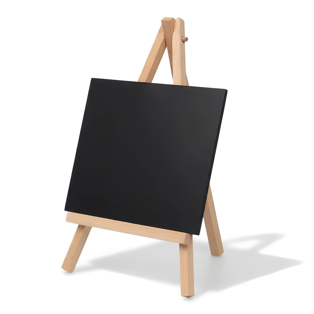 Securit, Chalkboards Signs With Easels, Mini, Wood, Black