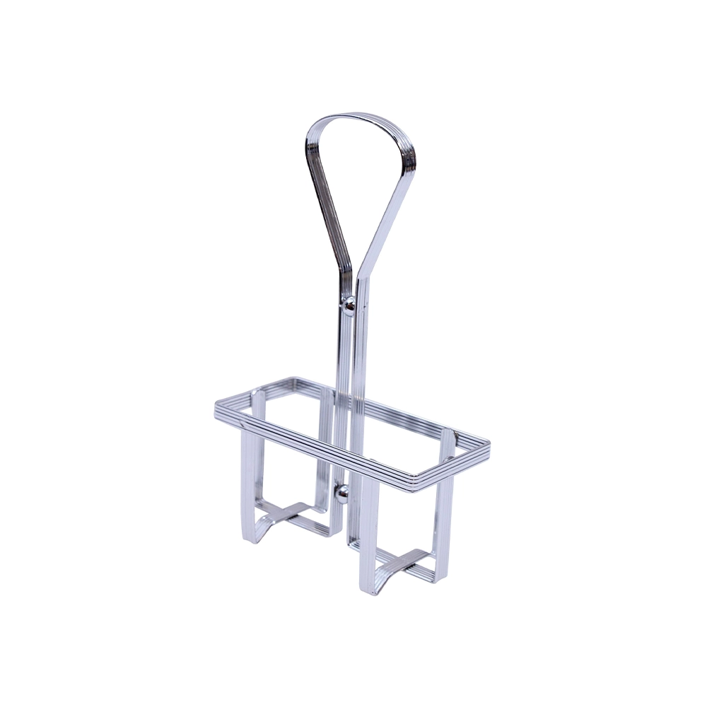 Tablecraft, European Cruet Set, Chrome Plated Rack, 6oz Capacity