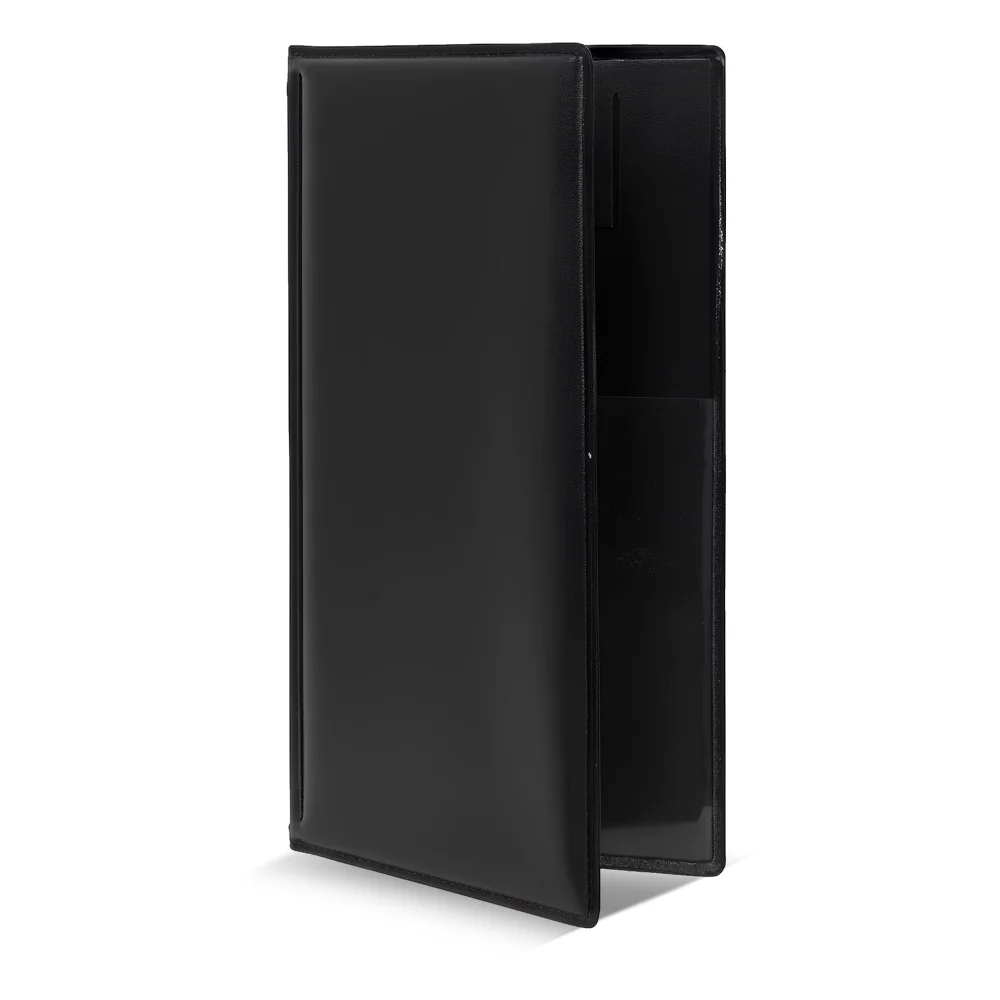 Securit, Bill Folder, Italian PU, Black, Upscale Design