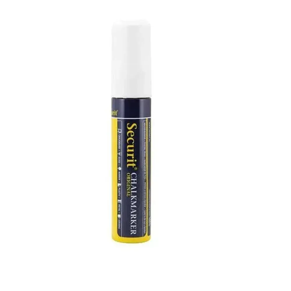 Securit, Chalk Marker, 7-15 mm Nib, White, Set of 3