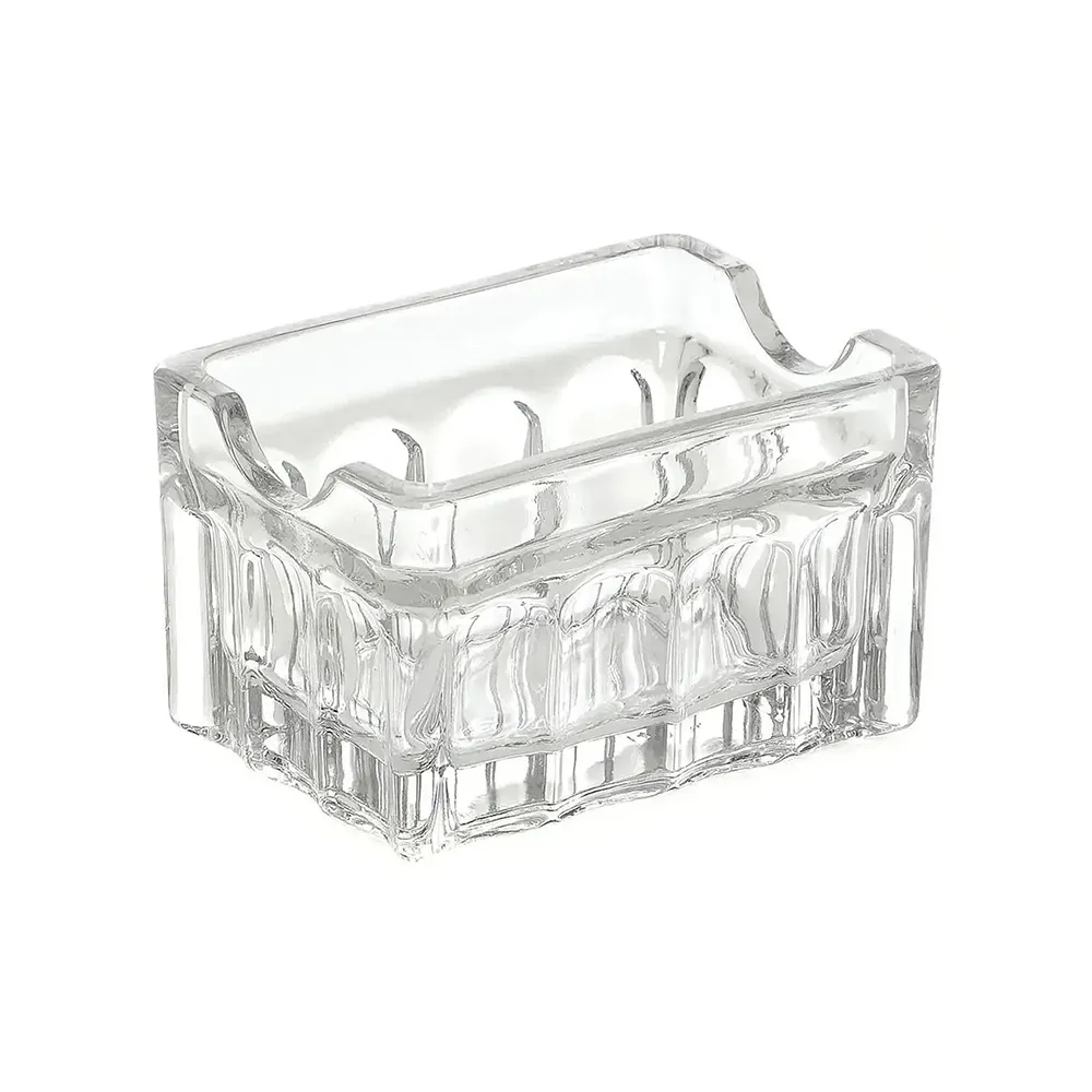 Tablecraft, Sugar Pack Holder, Glass, Fluted Design, 8.25 cm Length