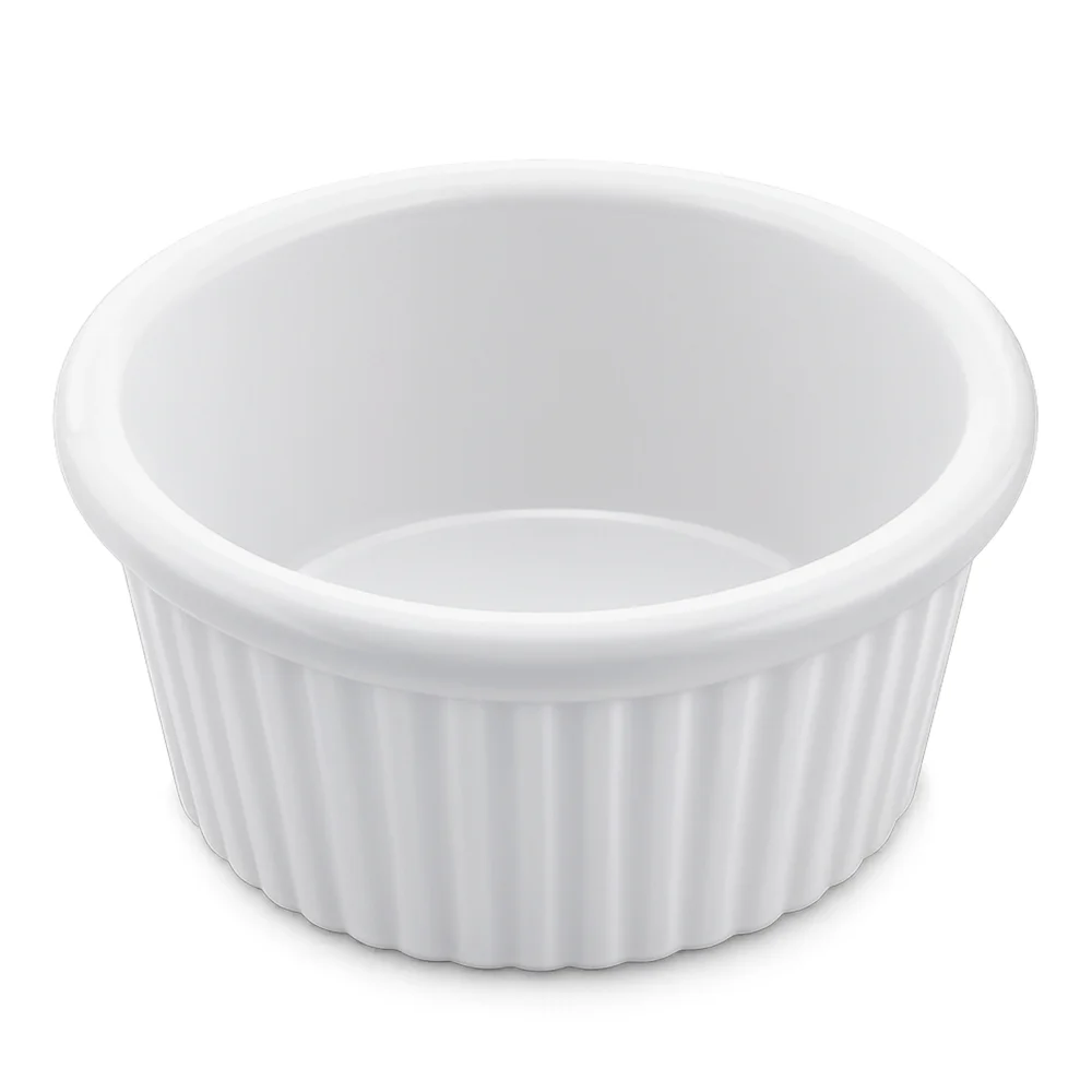 Kulsan Ramekin Ribbed White 1oz