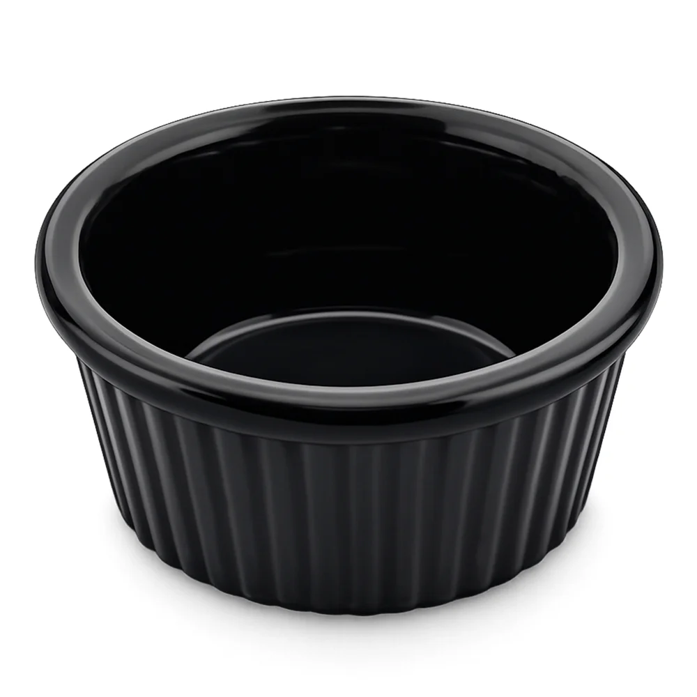 Kulsan Ramekin Ribbed Black 2oz