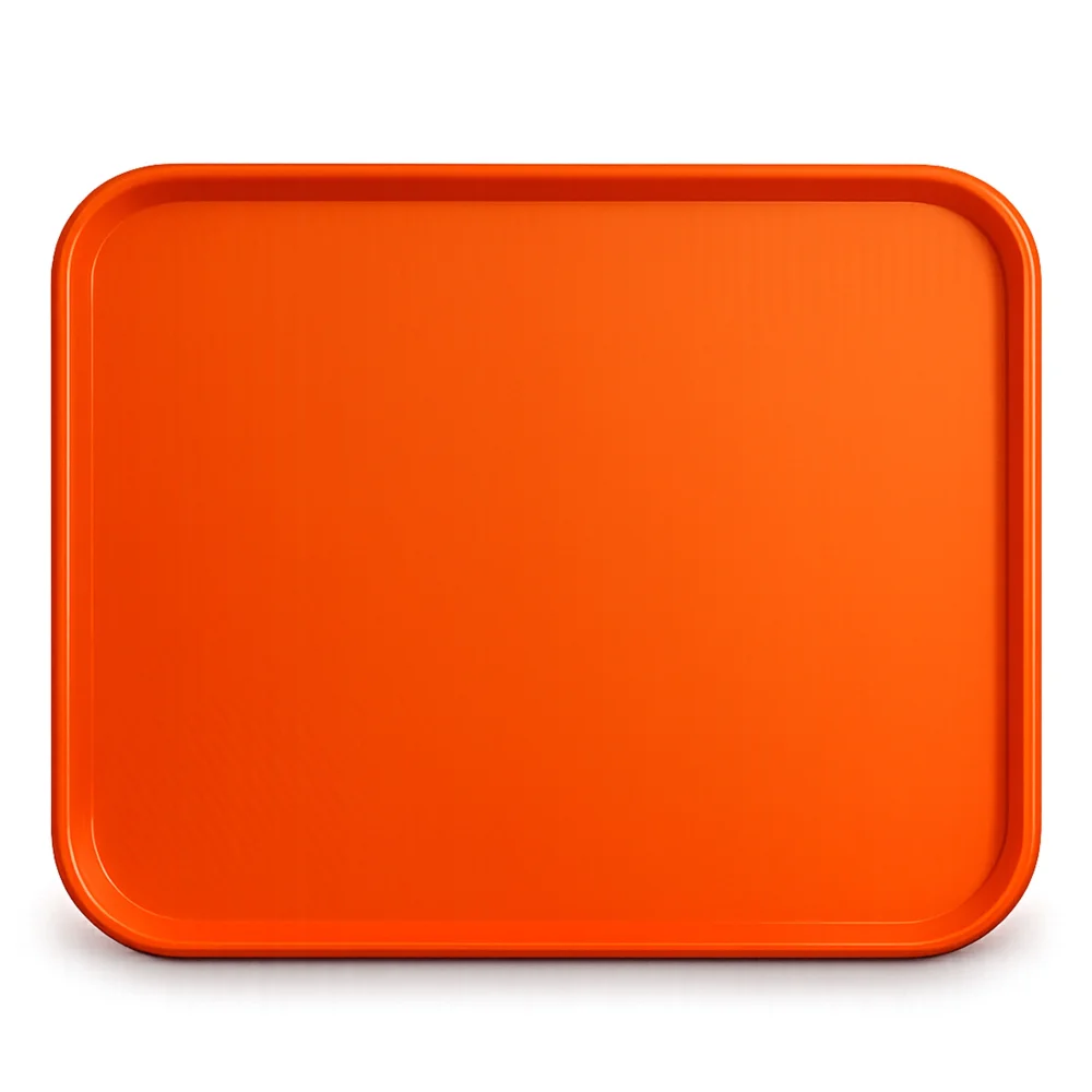 Wundermaxx Fast Food Tray, Rectangular, Orange Color