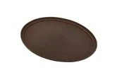 CAMBRO - Non-Skid Fiberglass Oval Serving Tray - Brown - 56 x 68.5 cm