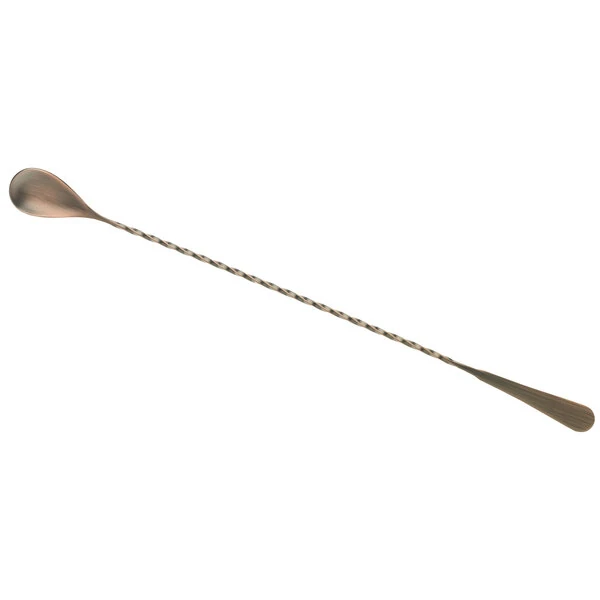 Barfly® M37010ACP 13 3/16" Antique Copper-Plated Finish Stainless Steel Japanese Style Bar Spoon