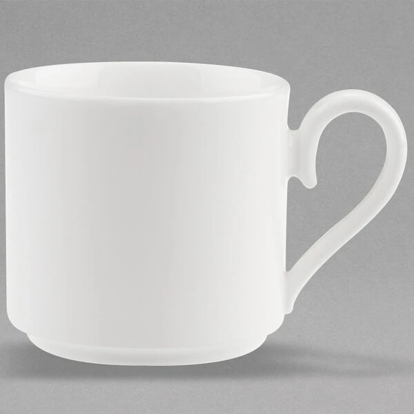 Villeroy & Boch 16-3272-1451 Stella Hotel 3.3 oz. White Bone Porcelain Stackable Cup - 6/Case