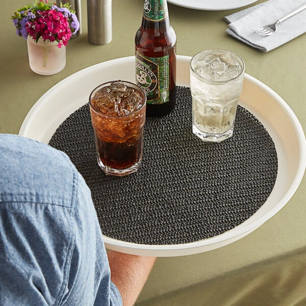American Metalcraft BTTL13 13" Black Non-Slip Bar Tray Mat