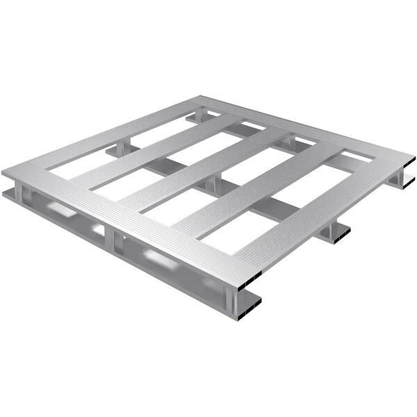 Vestil AP-4848-SB 47 7/8" x 47 7/8" x 5 1/16" Aluminum Pallet with 6,000 lb. Capacity and Skid Bottom