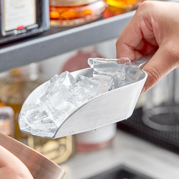 Choice One Piece Flat Bottom Aluminum Scoop - 6 oz.