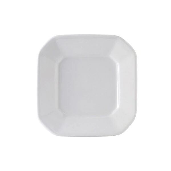Tuxton BPH-070E 7" Porcelain White Octagon China Plate - 12/Case