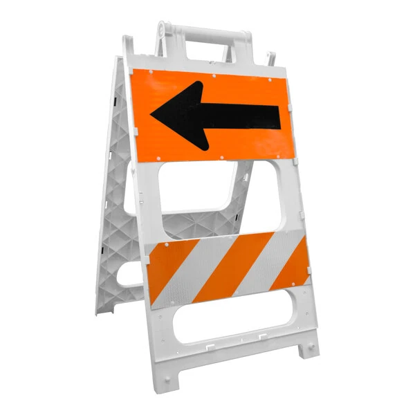 Cortina PLASTX FF 24 1/2" x 47" Type II Diamond-Grade Reflective Barricade with Top Direction Indicator 97-01-503-11