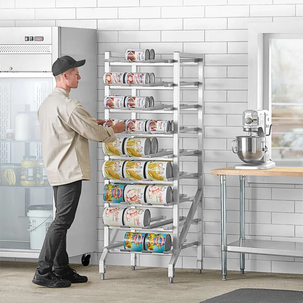 Regency Full Size Stationary Aluminum Can Rack for #10 and #5 Cans