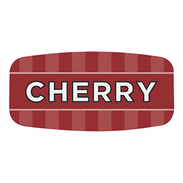 Bollin 5/8" x 1 1/4" Rectangular Permanent Cherry Bakery Label - 1,000/Roll