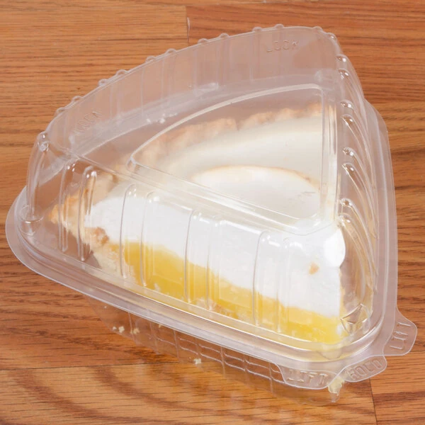 Dart Clearseal 5" Hinged Clear Plastic Slice Container - 250/Case