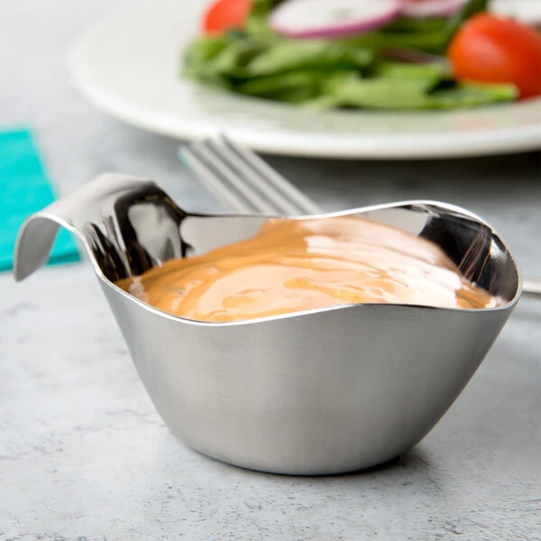 TableCraft 9803 3 oz. Stainless Steel Gravy Boat
