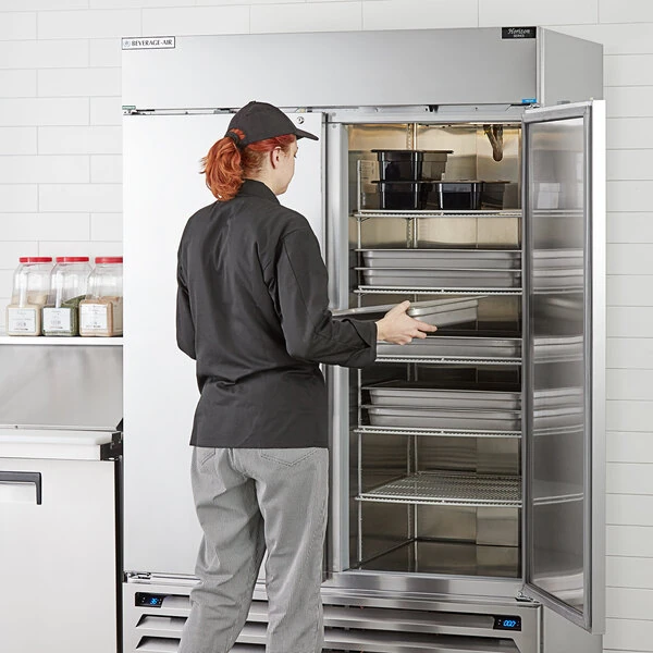 Beverage-Air HBRF49HC-1-A Horizon Series 52" Stainless Steel Solid Door Dual Temperature Reach-In Refrigerator / Freezer