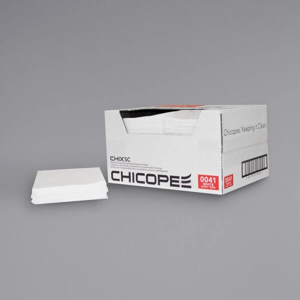 Chicopee 0041 Chix® SC 13" x 21" White Standard-Duty Foodservice Towel - 150/Case