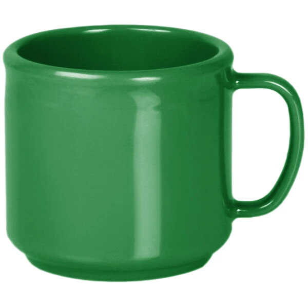 Thunder Group CR9035GR 10 oz. Green Melamine Mug   - 12/Pack