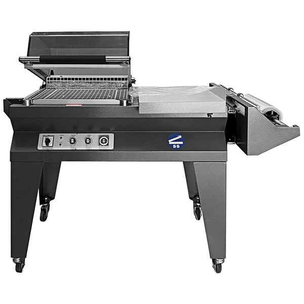 Sealer Sales 50" x 26" x 45" 110V Compact L-Bar Sealer with Hooded Shrink Chamber SS-48ST-110V