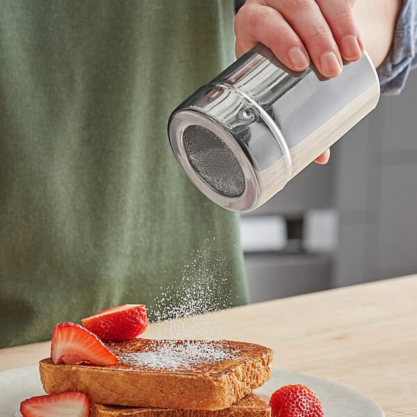 Choice 10 oz. Stainless Steel Shaker / Dredge with Mesh Top