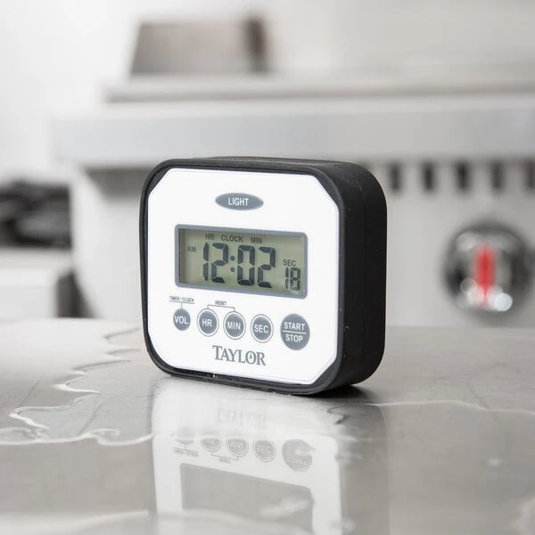 Taylor 5863 Splash 'N' Drop Digital 25 Hour Kitchen Timer with Clock and Backlight