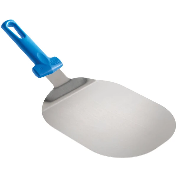 GI Metal 14 1/2" Oval Pizza Server with Blue Handle AC-STP7